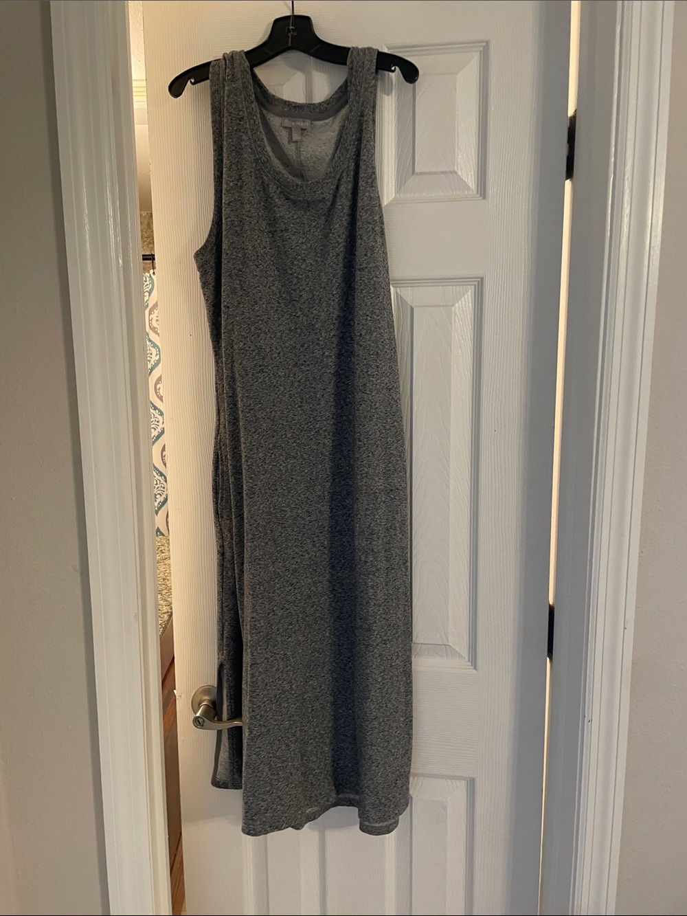 Talbots Heather Gray Sleeveless Maxi Tank Dress